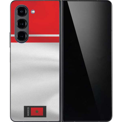 Morocco Soccer Flag Galaxy Z Fold5 5G Skin